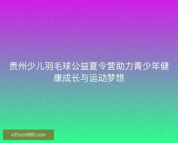 贵州少儿羽毛球公益夏令营助力青少年健康成长与运动梦想