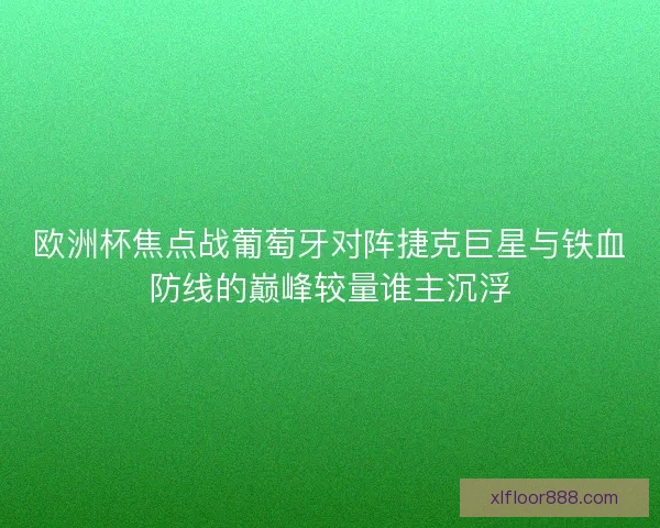 欧洲杯焦点战葡萄牙对阵捷克巨星与铁血防线的巅峰较量谁主沉浮