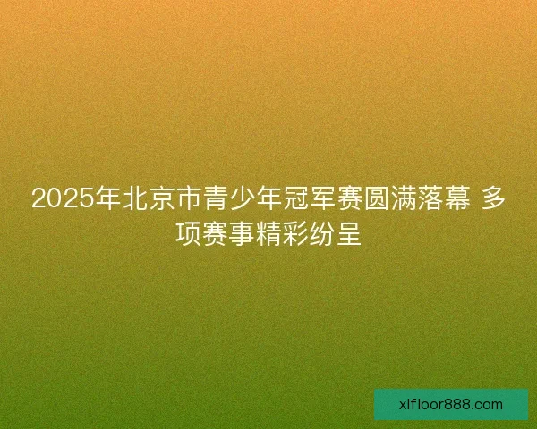 2025年北京市青少年冠军赛圆满落幕 多项赛事精彩纷呈