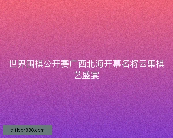 世界围棋公开赛广西北海开幕名将云集棋艺盛宴